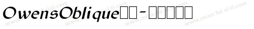 Owens Oblique字体字体转换
